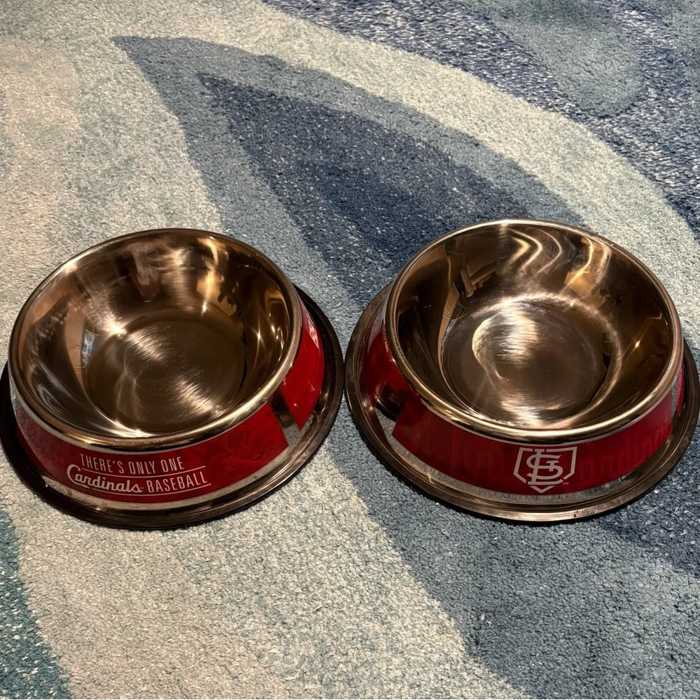 St Louis Cardinals Dog Bowls by Purina, Set of 2